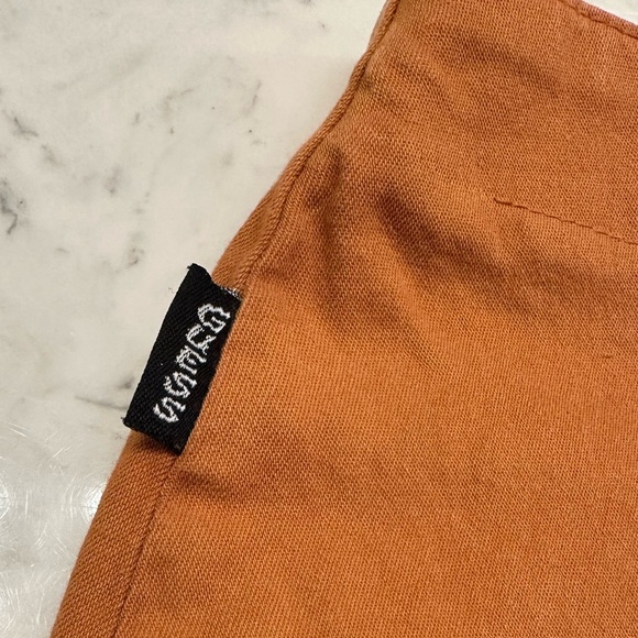 Vintage Guess USA Cotton Mini Skirt Juniors Sz 14 Orange Button Y2K Clueless - Picture 6 of 8
